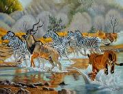 unknow artist Zebras 018 USA oil painting artist